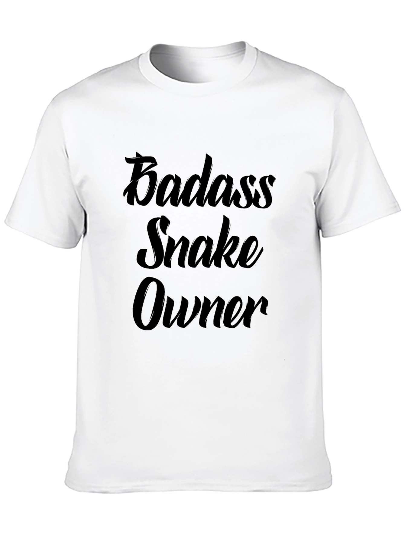 Black Badass Snake Owner T-Shirt - Premium Quality Cotton view 10