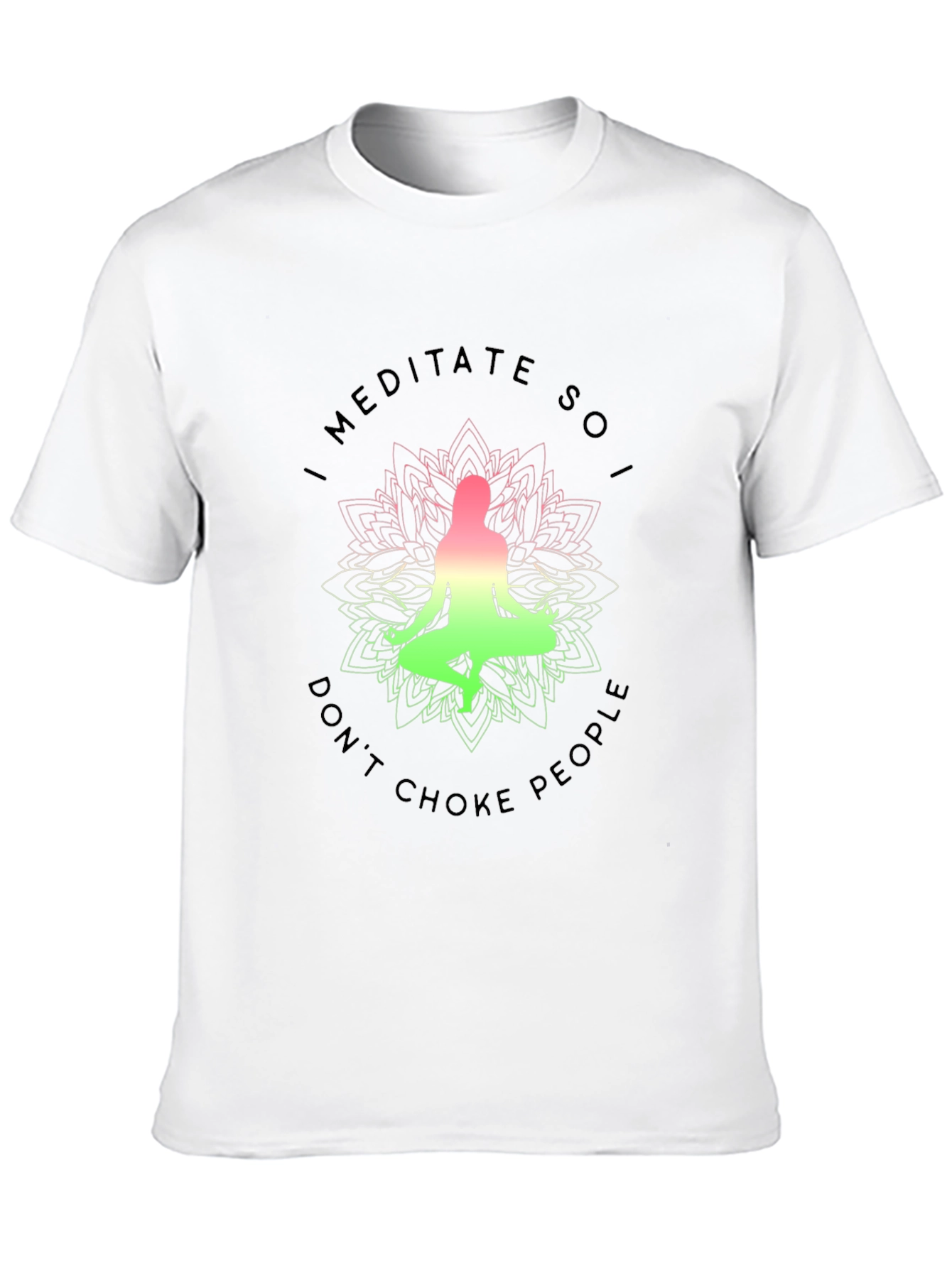 Black Meditate So I Don't Choke People Graphic Tee view 10