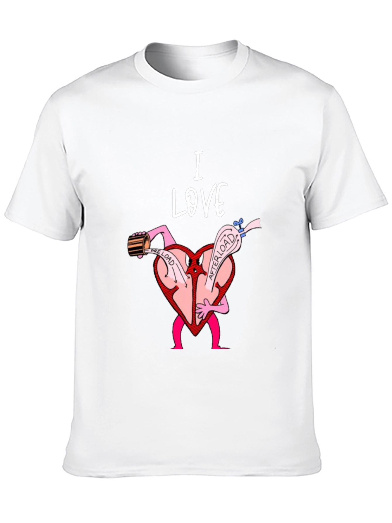 Black I Love Heart Preload T-Shirt view 10