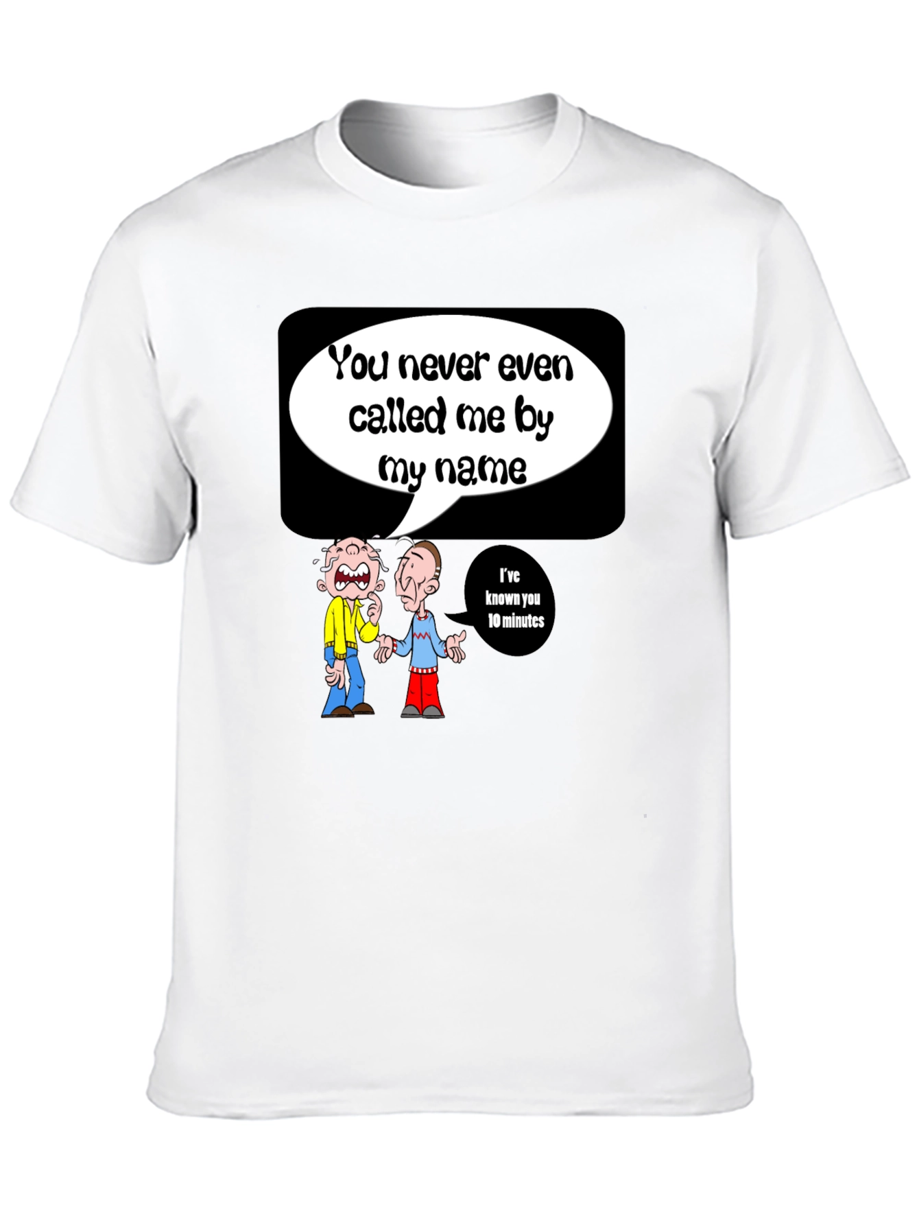 Black Funny Cartoon Graphic T-Shirt - Name Game view 10