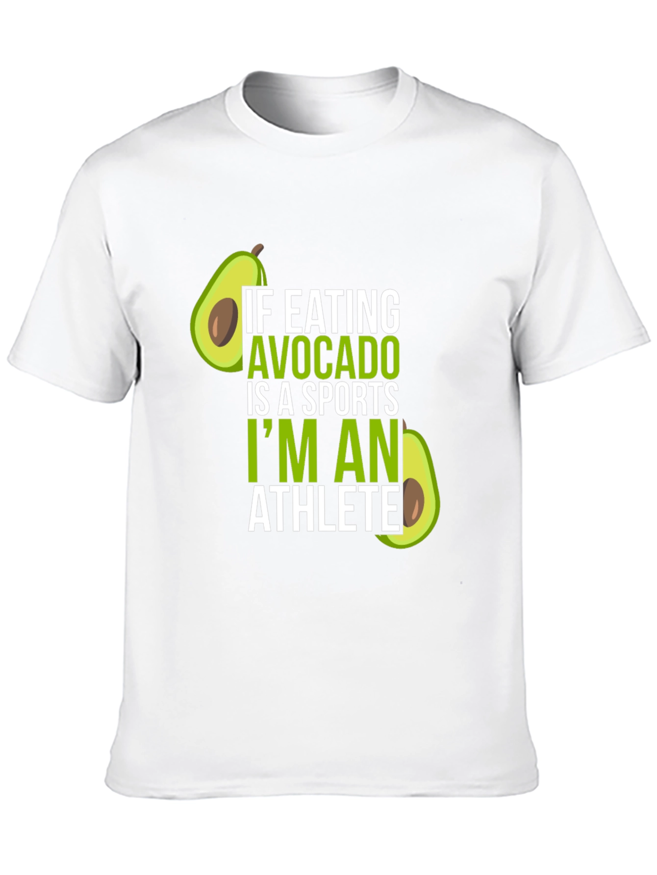 Black Avocado Athlete T-Shirt - Humorous Foodie Tee view 10