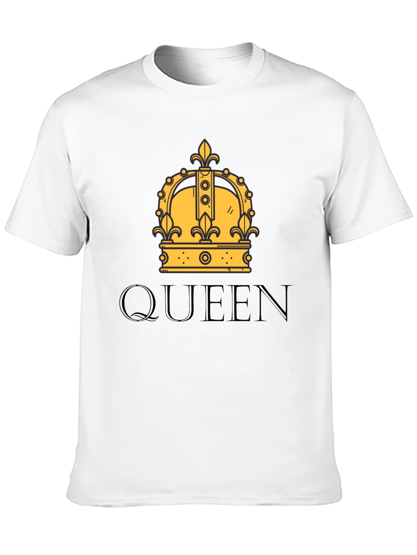 Black Queen Crown Graphic Print Black T-Shirt view 10