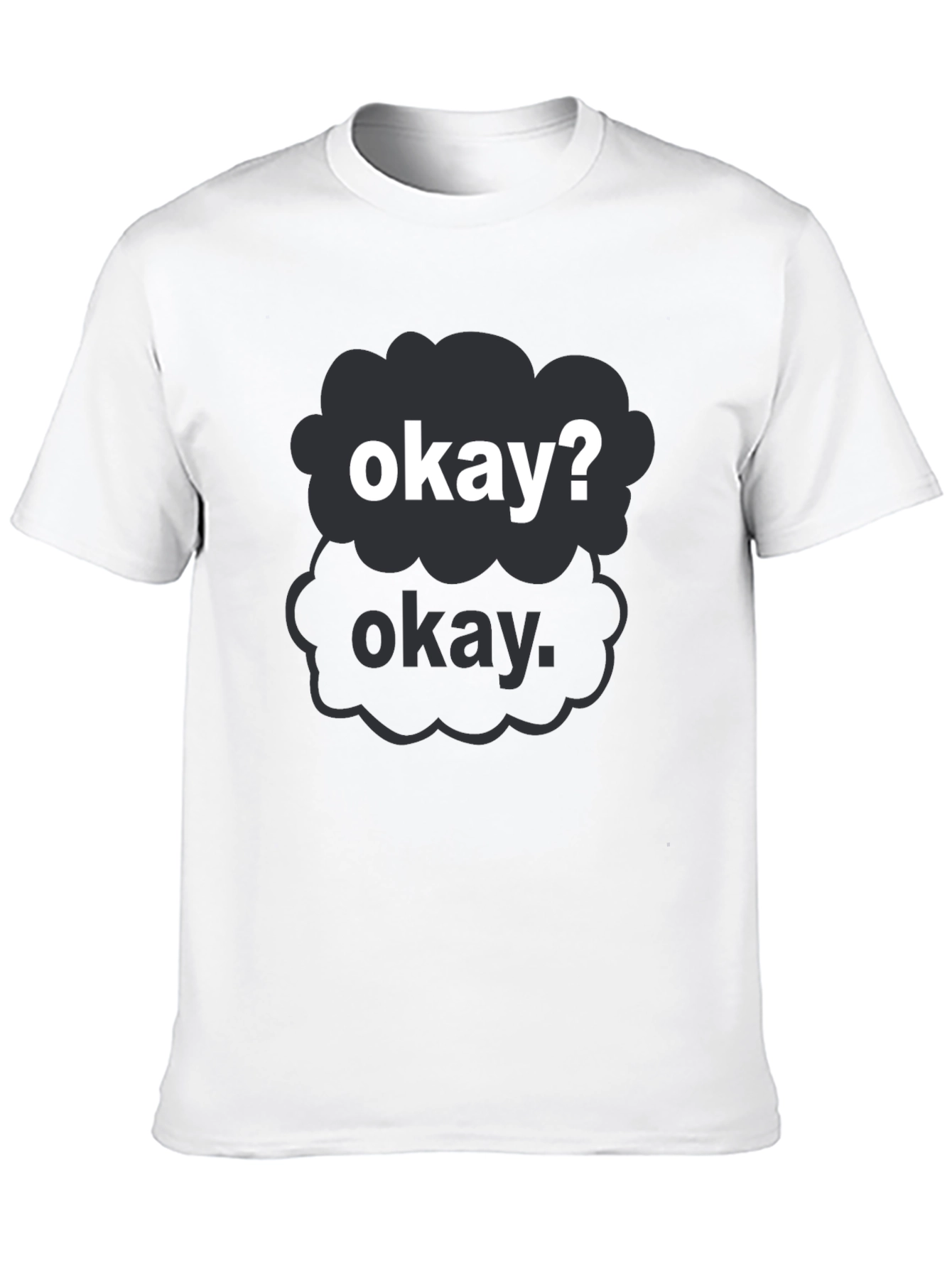 Black Okay Cloud Graphic Tee - Black Casual T-Shirt view 10