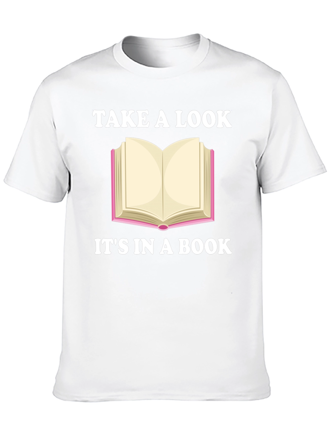 Black Take a Look It's in a Book Novelty T-Shirt view 10