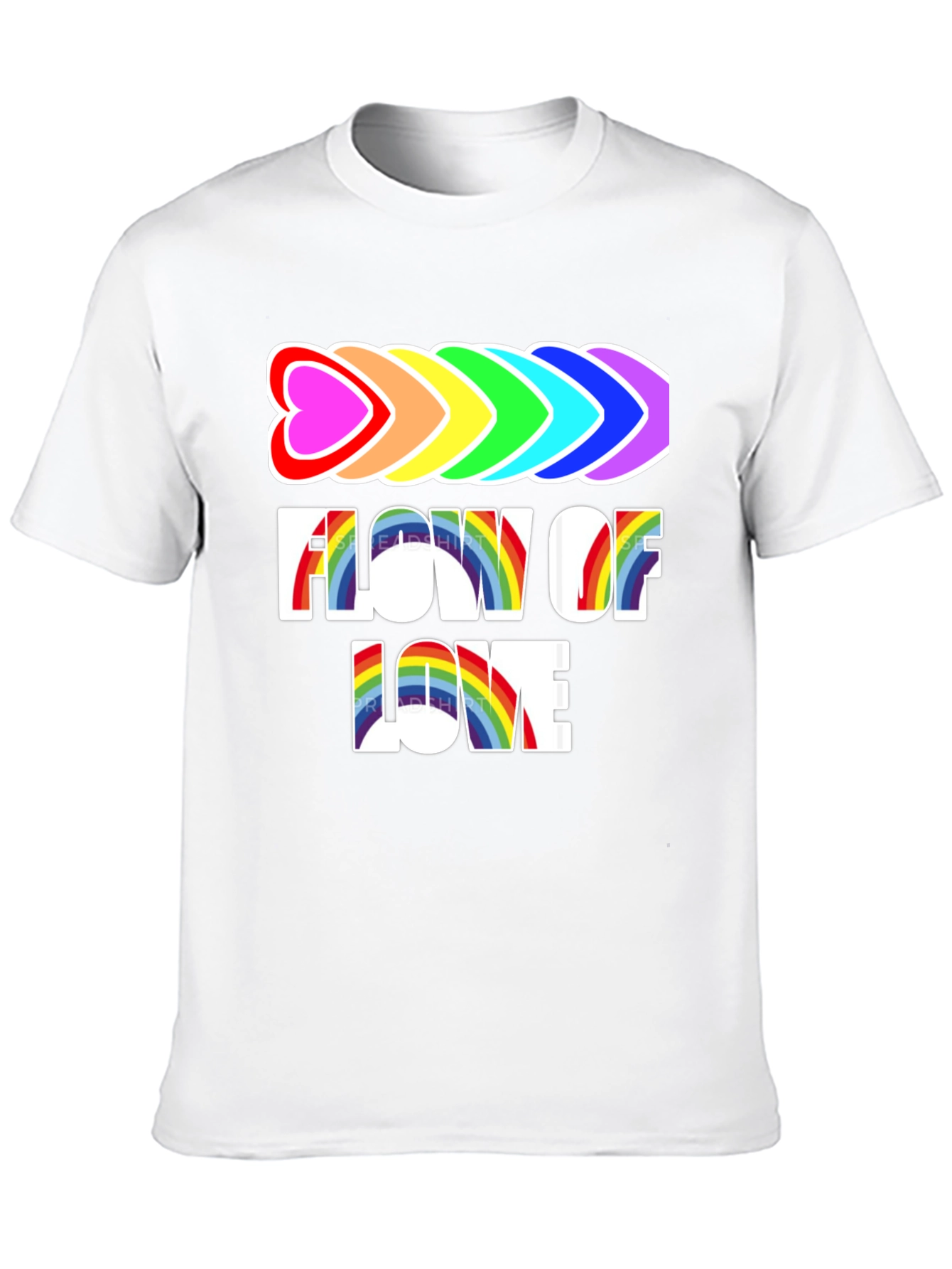 Black Flow of Love Rainbow Pride T-Shirt view 10