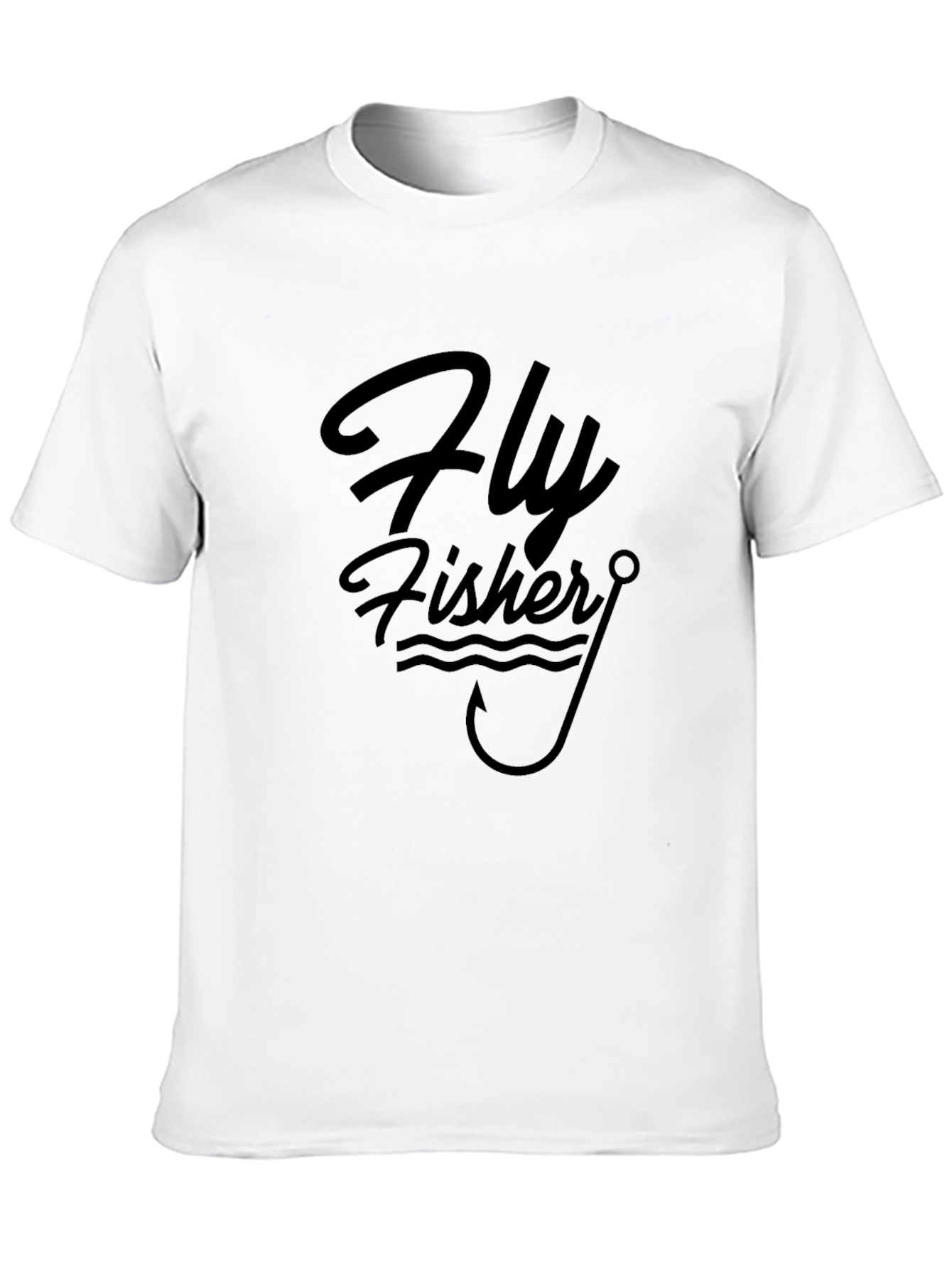 Black Fly Fisher T-Shirt - Angler Graphic Tee view 10