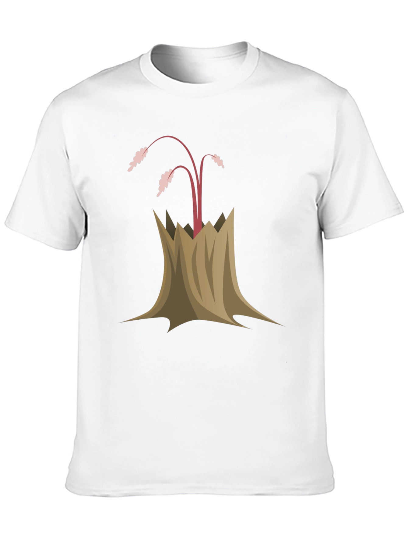 Black Tree Stump Plant Tee - Unique Graphic Design view 10