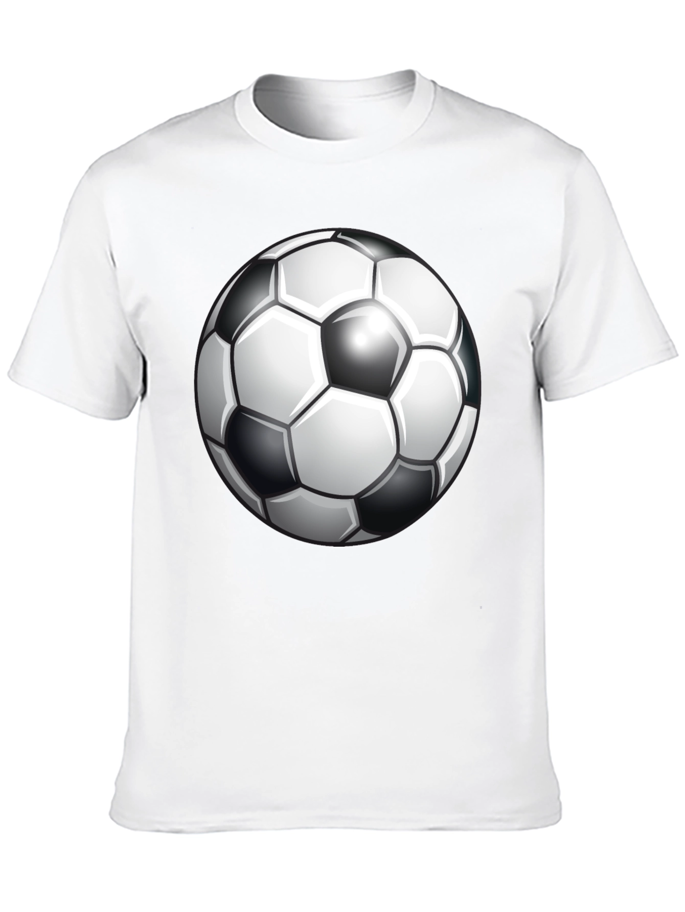 Black Soccer Ball Graphic Tee - Classic Design view 10