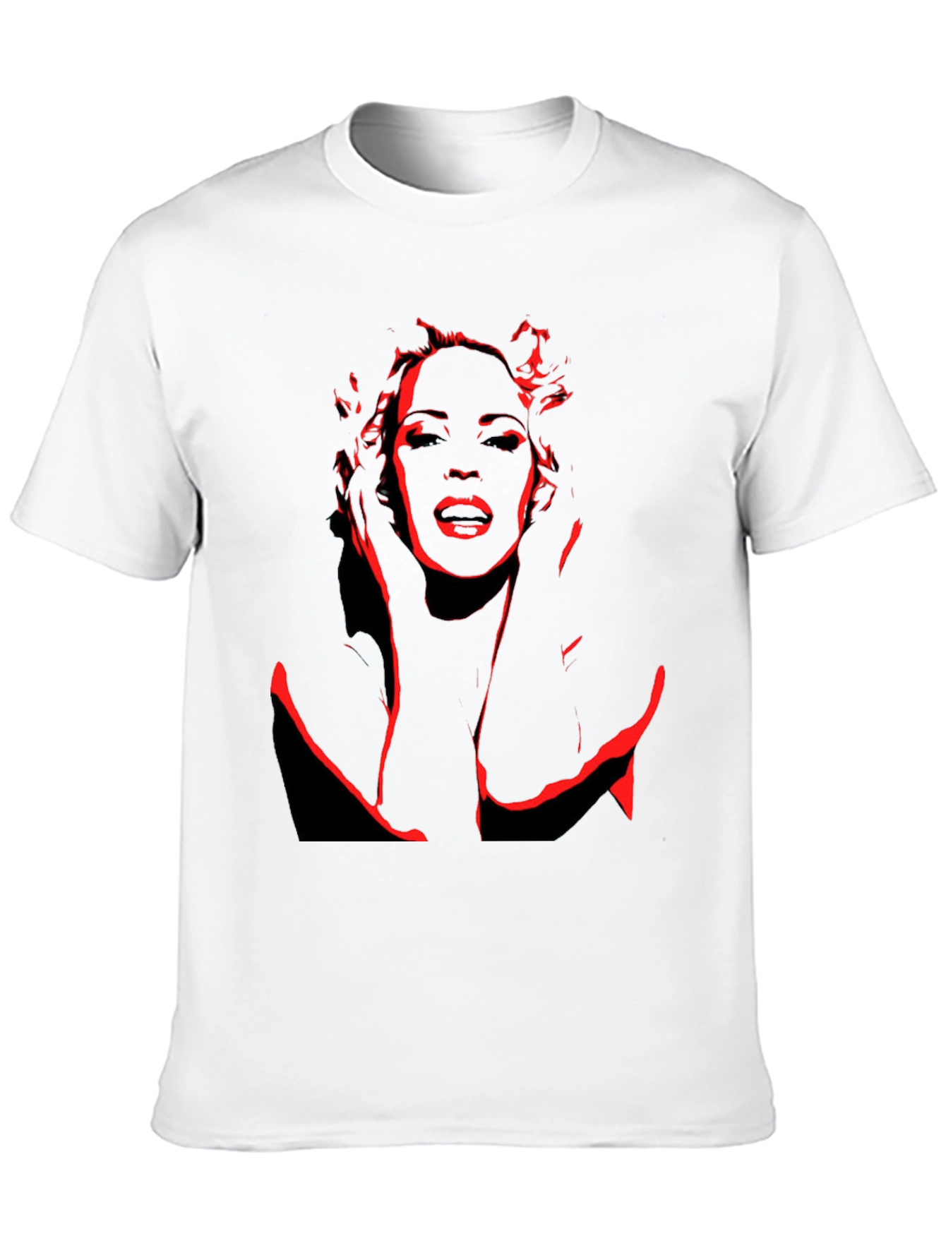 Black Red Silhouette Graphic Black T-Shirt view 10