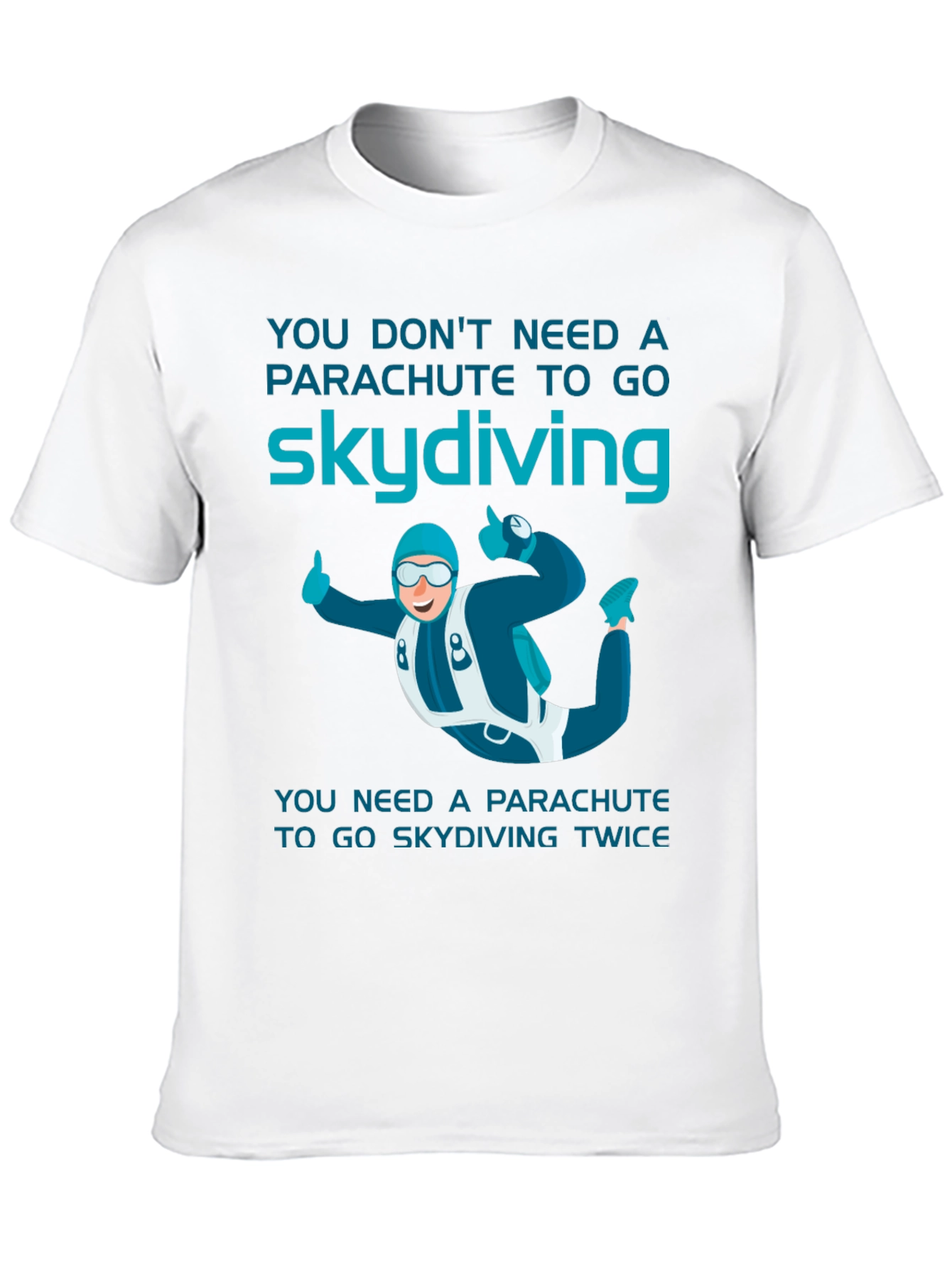 Black Skydiving T-Shirt: Parachute Humor Tee view 10