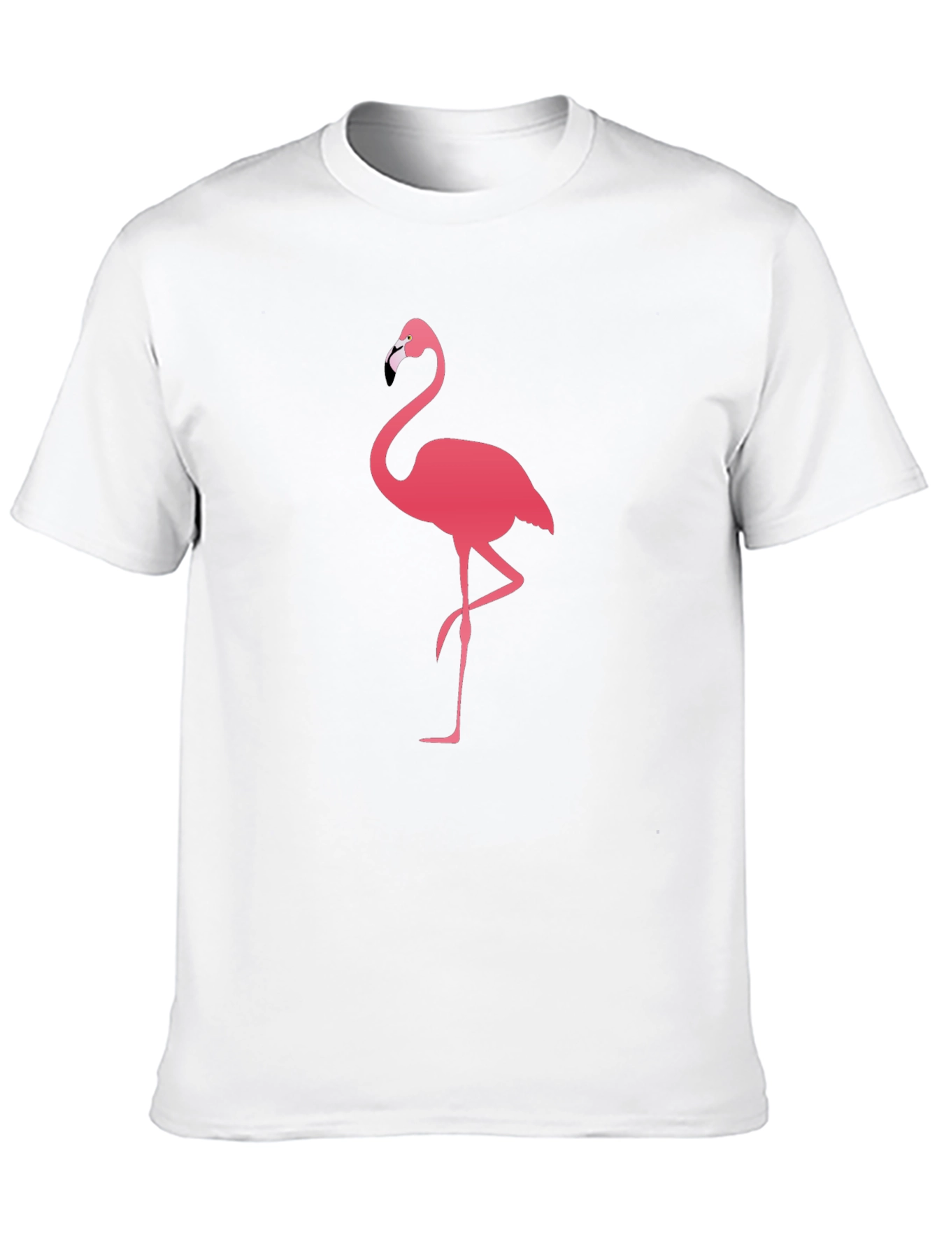 Black Flamingo Graphic Print Men's Black T-Shirt view 10