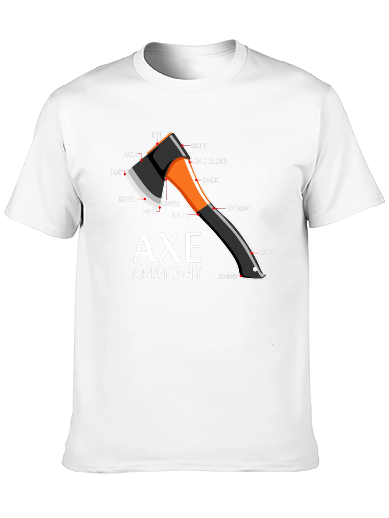 Black Axe Anatomy Diagram T-Shirt view 10