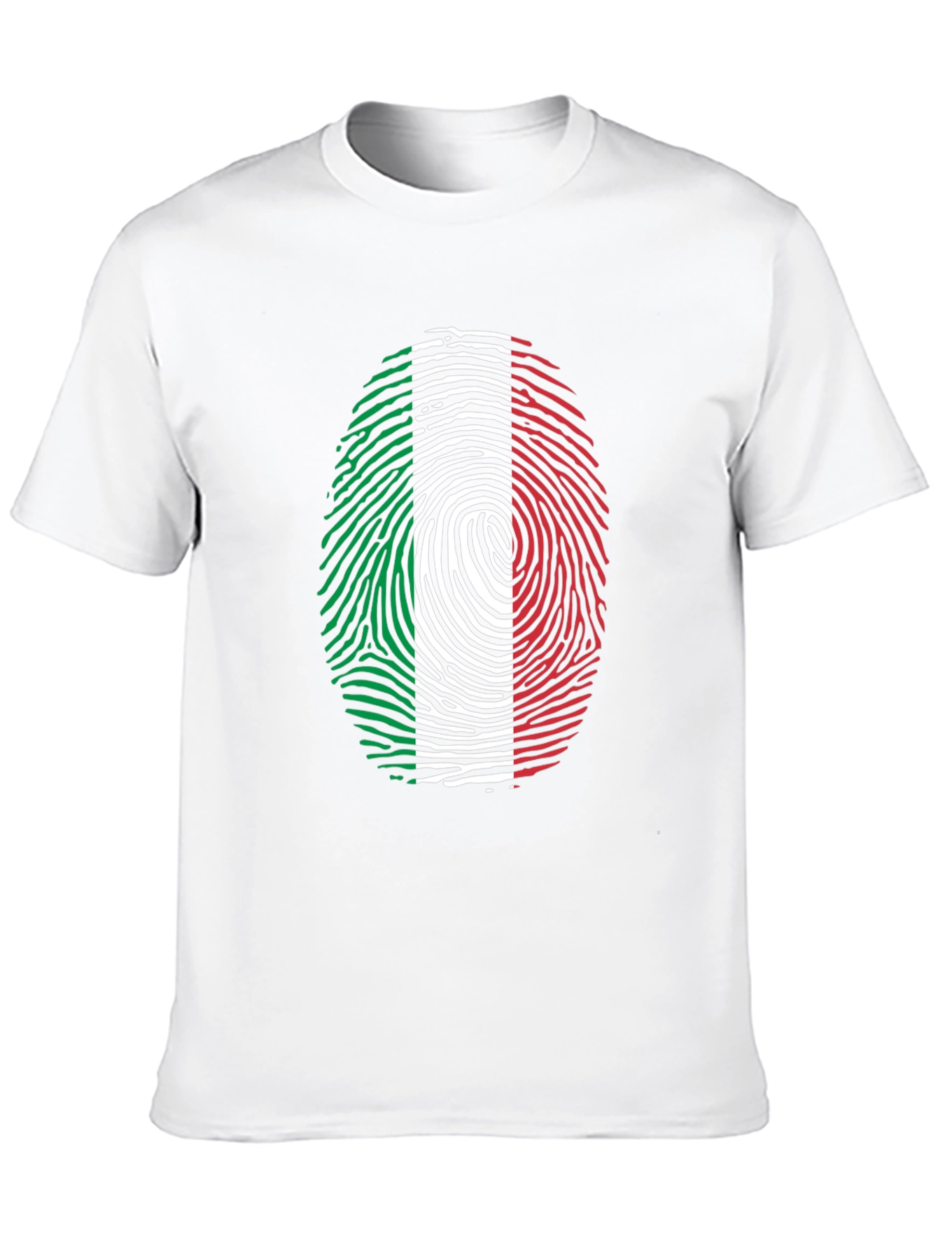Black Italian Flag Fingerprint Graphic Tee - Black view 10