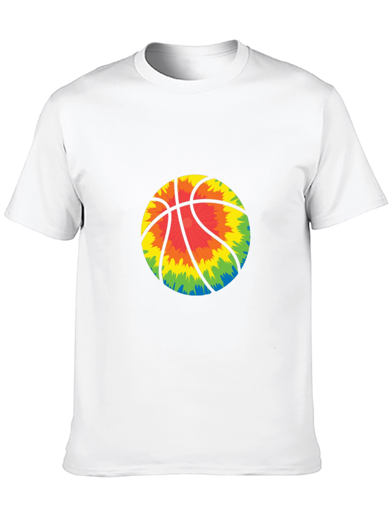 Black Tie-Dye Basketball Graphic Tee - Black Cotton Blend view 10
