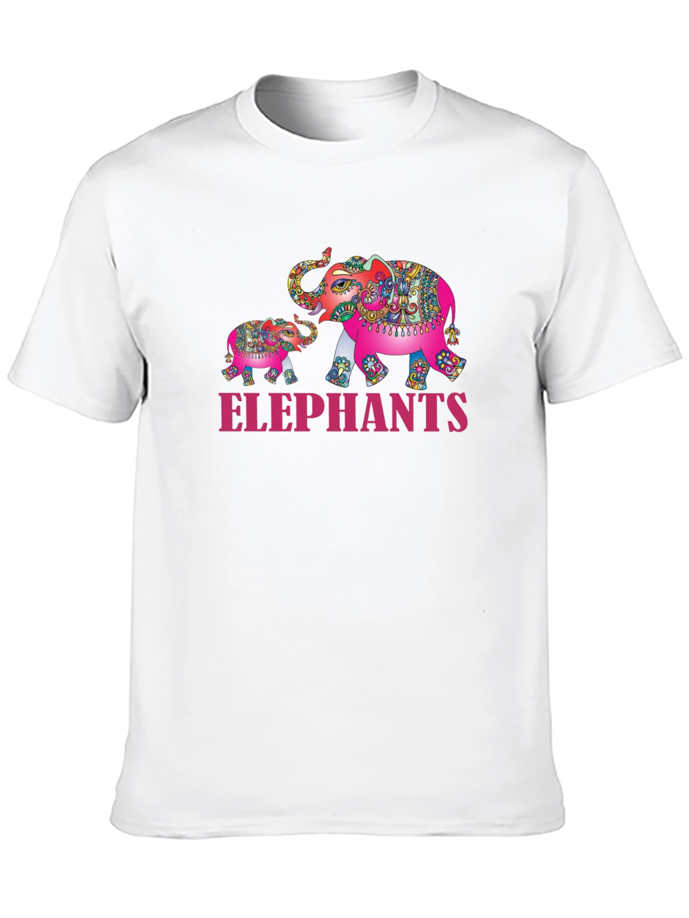 Black Elephant Family Graphic Tee - Black view 10