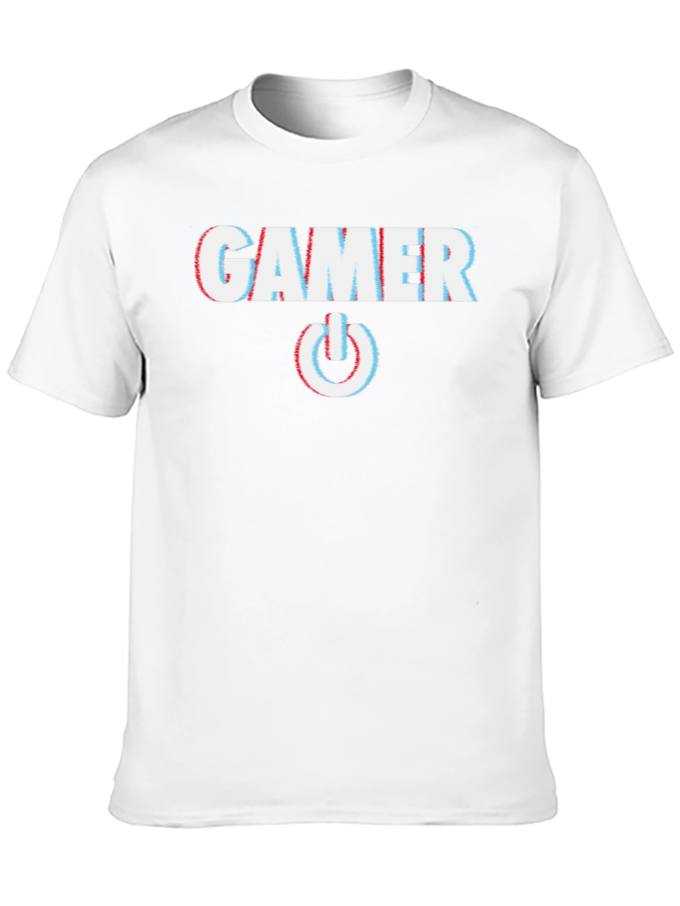 Black Gamer Glitch Style T-Shirt - Black view 10