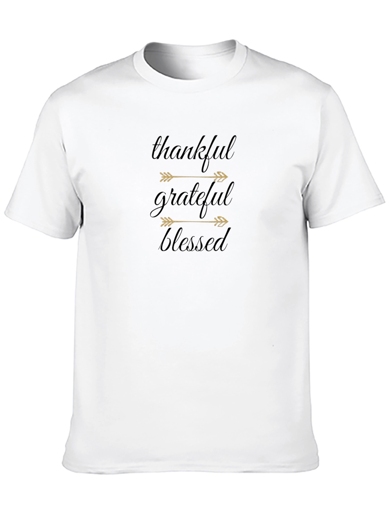 Black Thankful Grateful Blessed Graphic Tee view 10