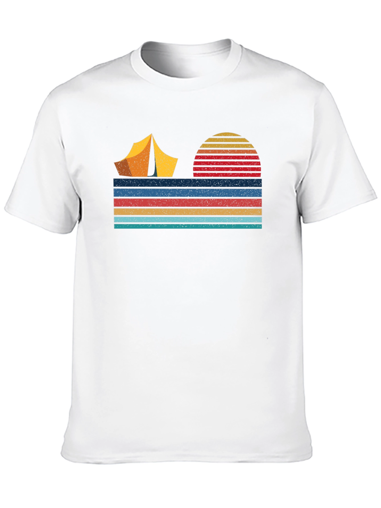 Black Retro Camping Adventure T-Shirt view 10