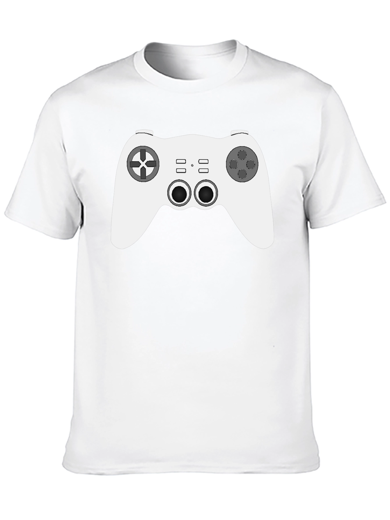 Black Gamer Style Black Tee with Controller Graphic view 10