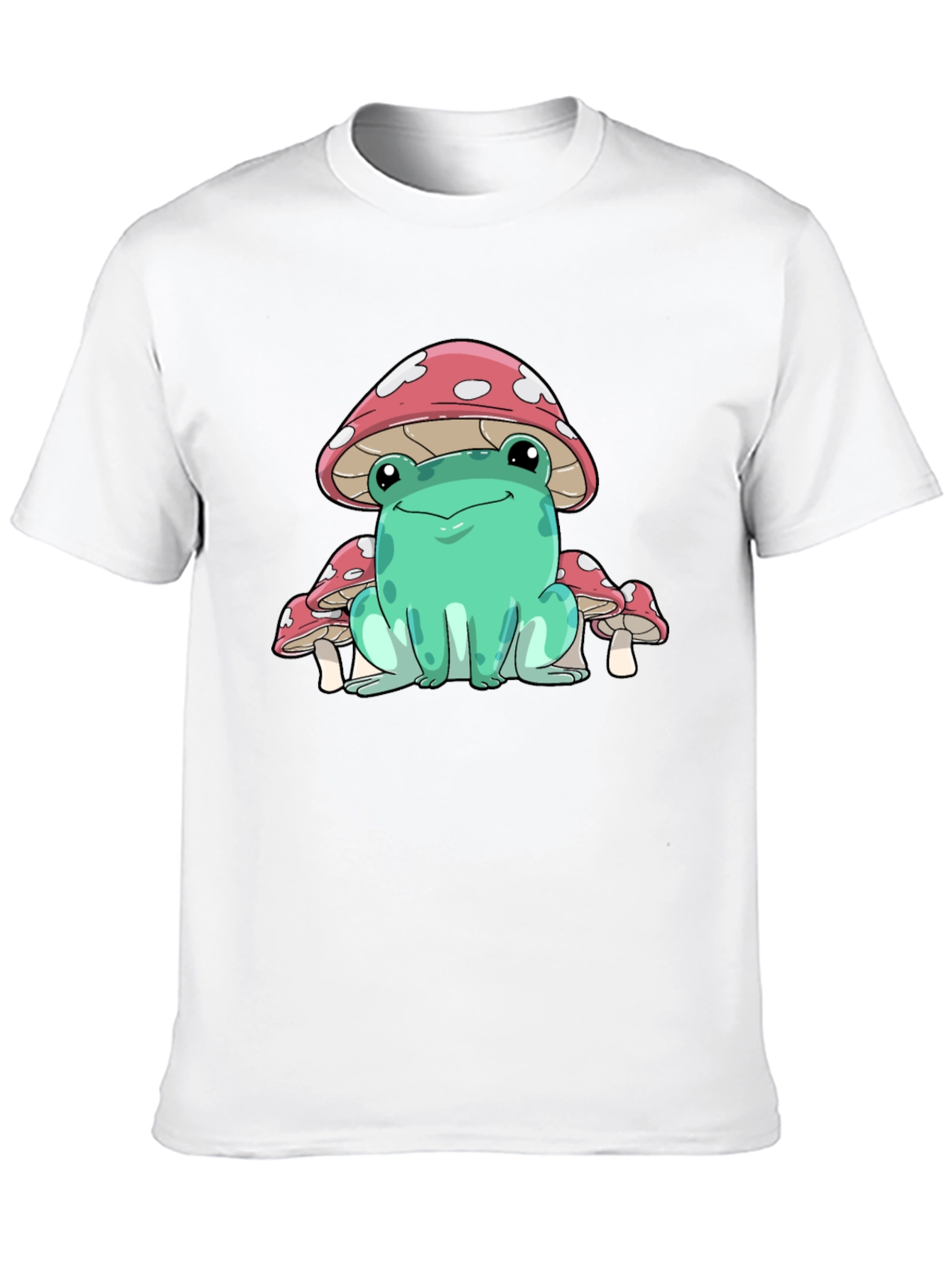 Black Frog Mushroom Graphic Tee - Whimsical Black T-Shirt view 10