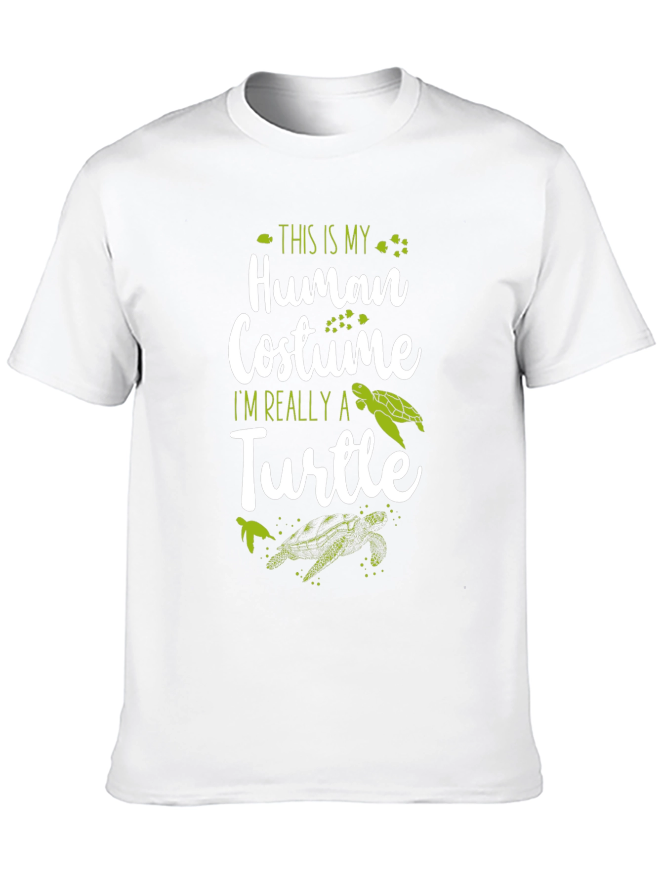 Black Human Costume I'm Really A Turtle Graphic T-Shirt view 10
