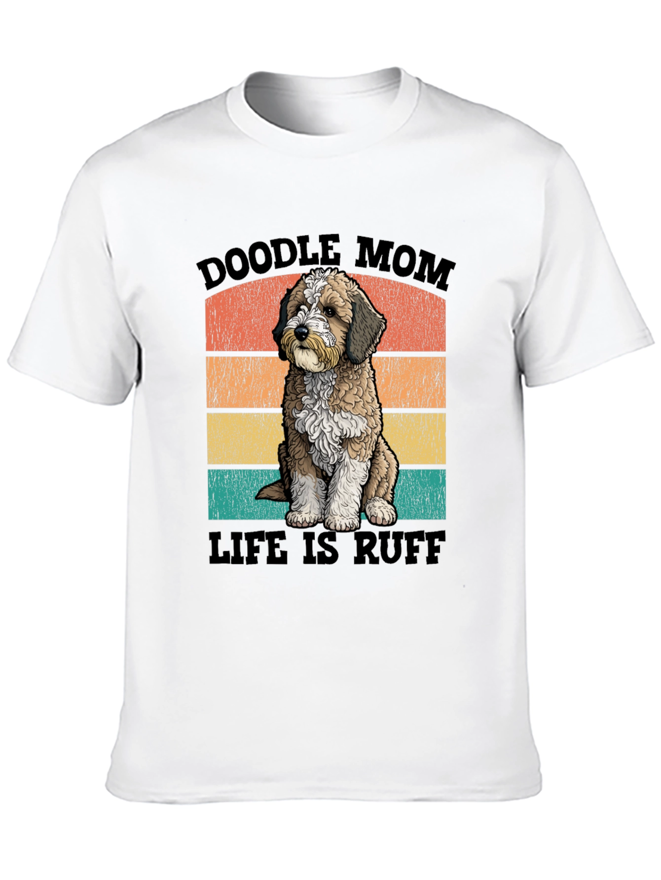 Black Doodle Mom Life is Ruff T-Shirt view 10