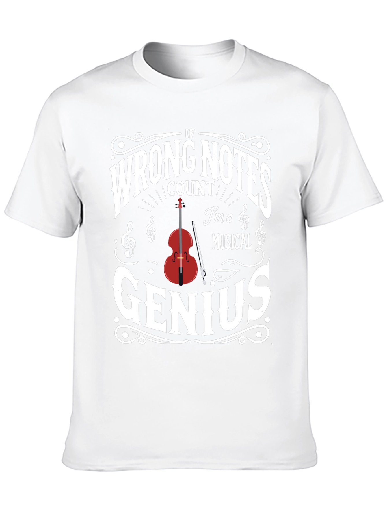 Black Musical Genius T-Shirt - Funny Musician Gift view 10