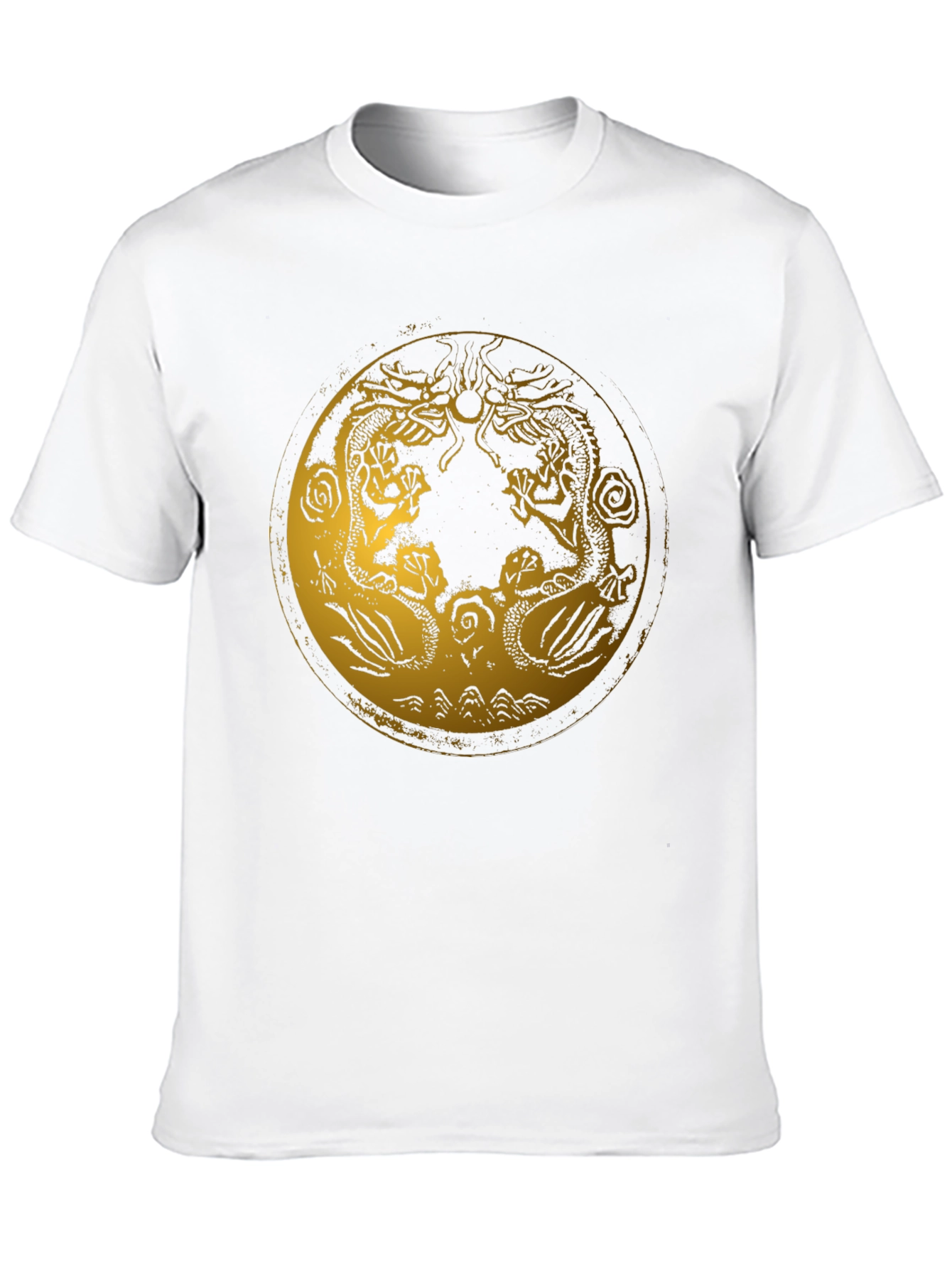 Black Dragon Circle Graphic Tee - Stylish Black T-Shirt view 10