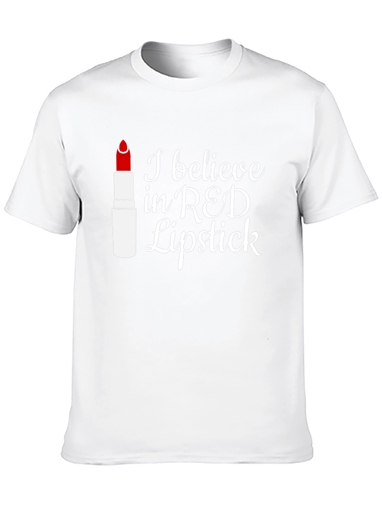 Black Red Lipstick Believer T-Shirt view 10