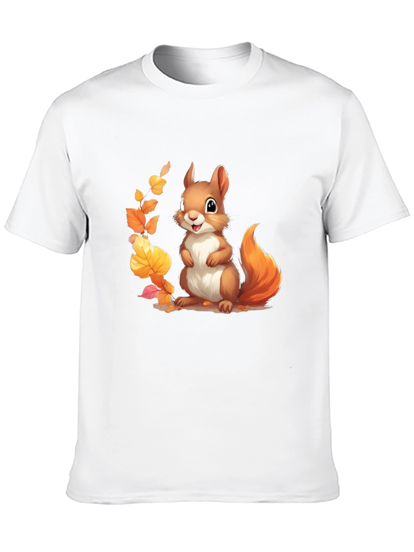 Black Cute Squirrel Graphic T-Shirt - Unisex view 10
