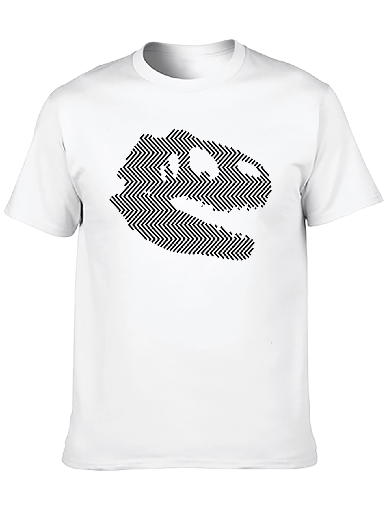 Black Geometric Dino Graphic Tee - Black view 10
