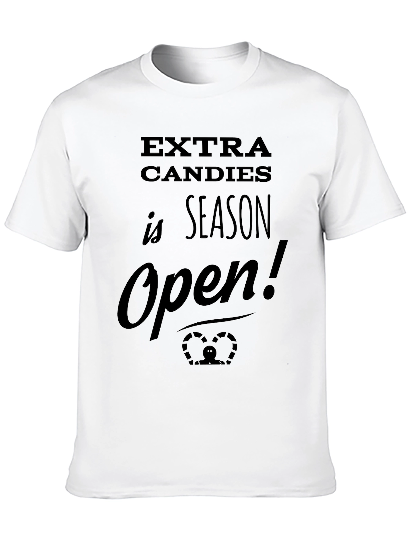 Black Extra Candies Season Open Black T-Shirt view 10