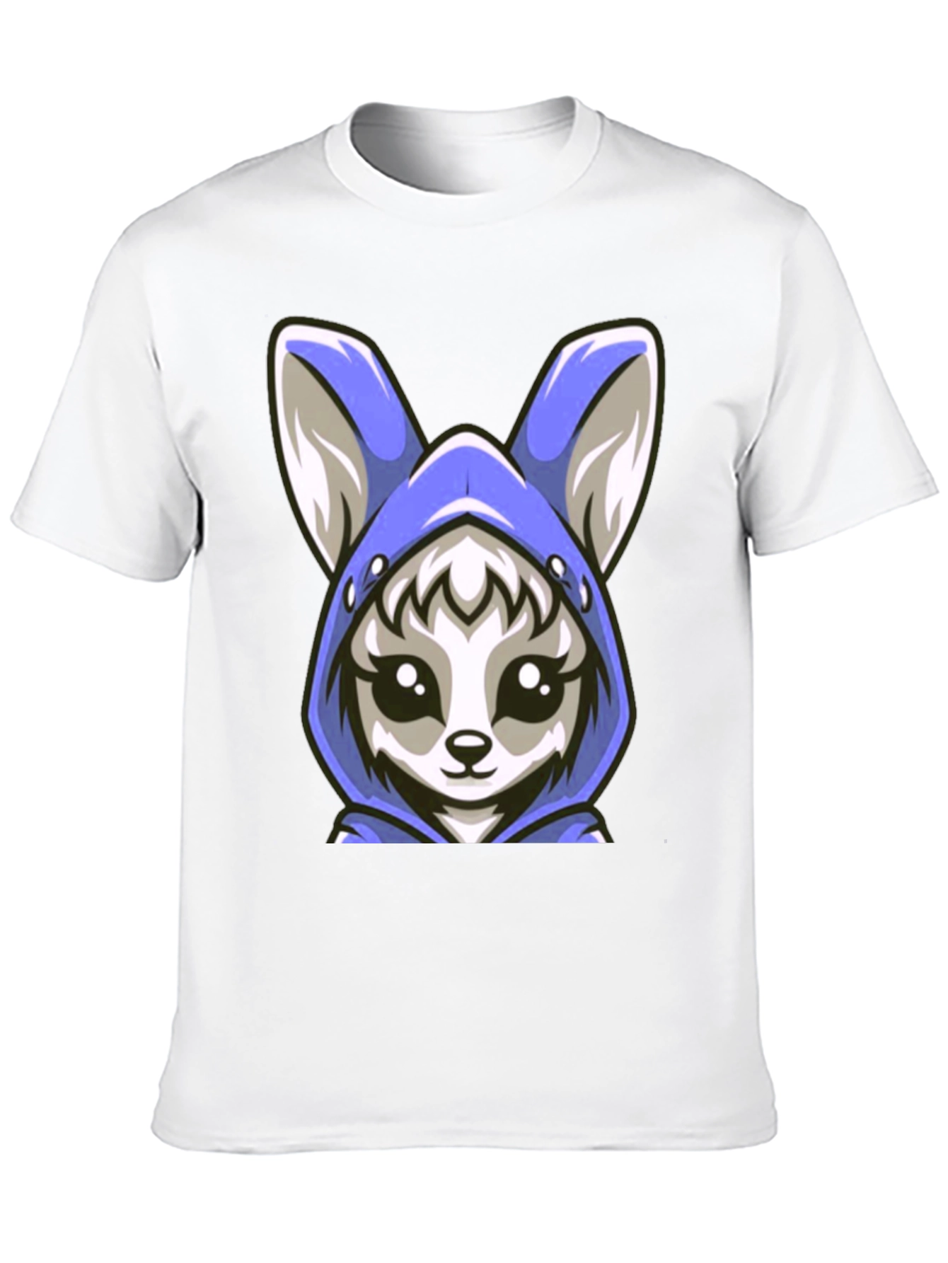 Black Cute Kawaii Fox Hoodie T-Shirt view 10
