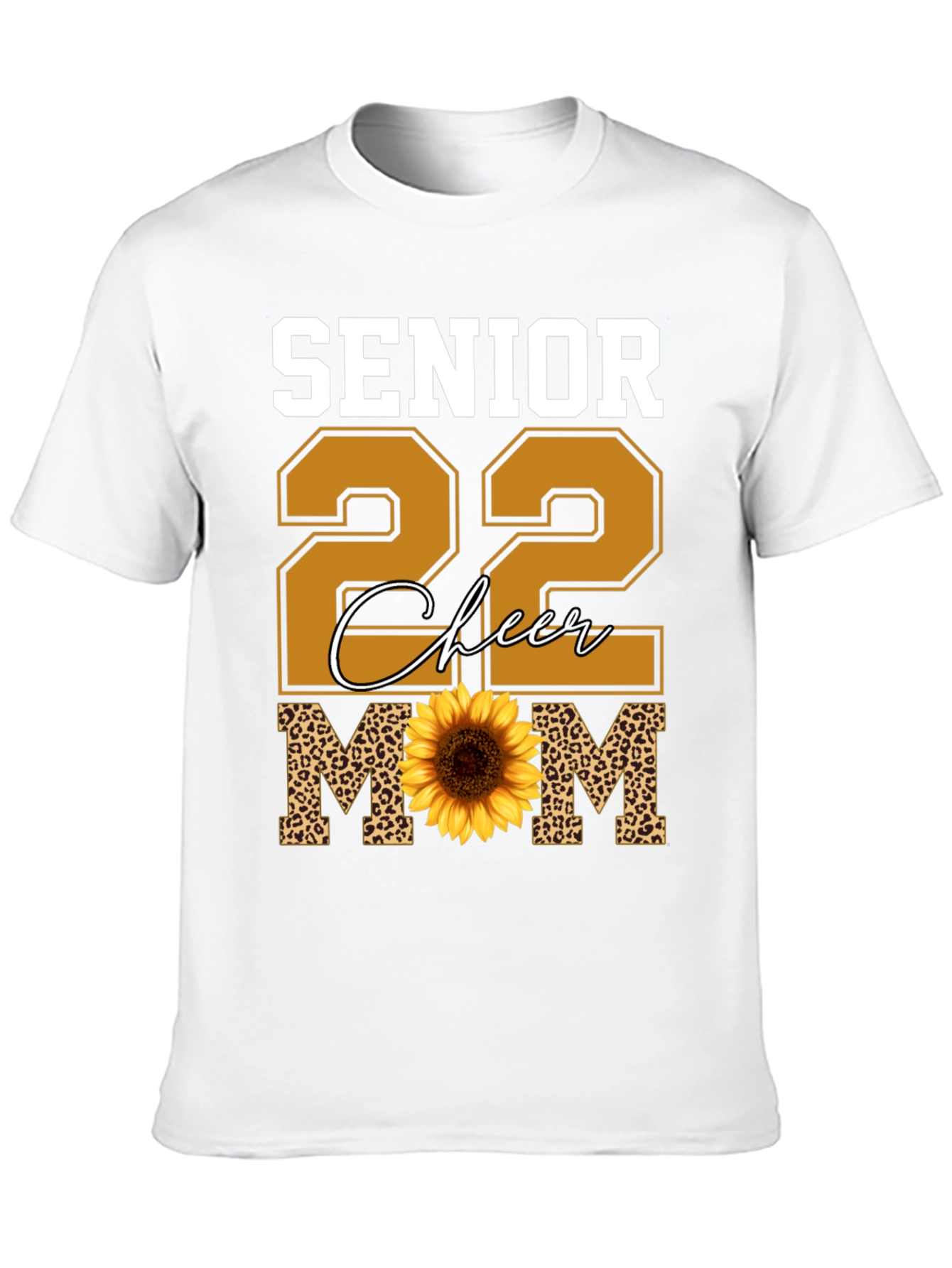 Black Senior 22 Cheer Mom Sunflower T-Shirt view 10