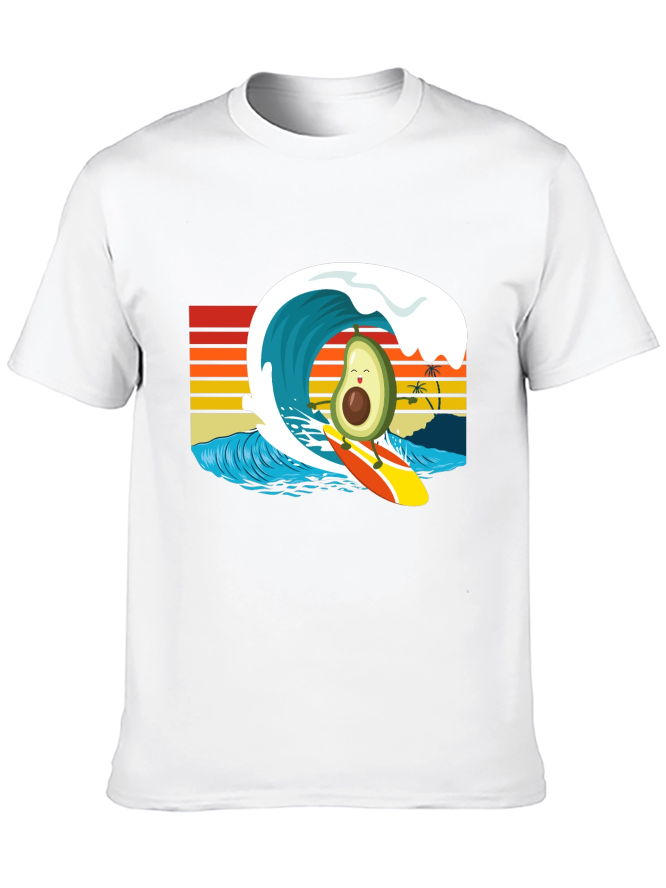 Black Surfing Avocado Graphic Tee view 10