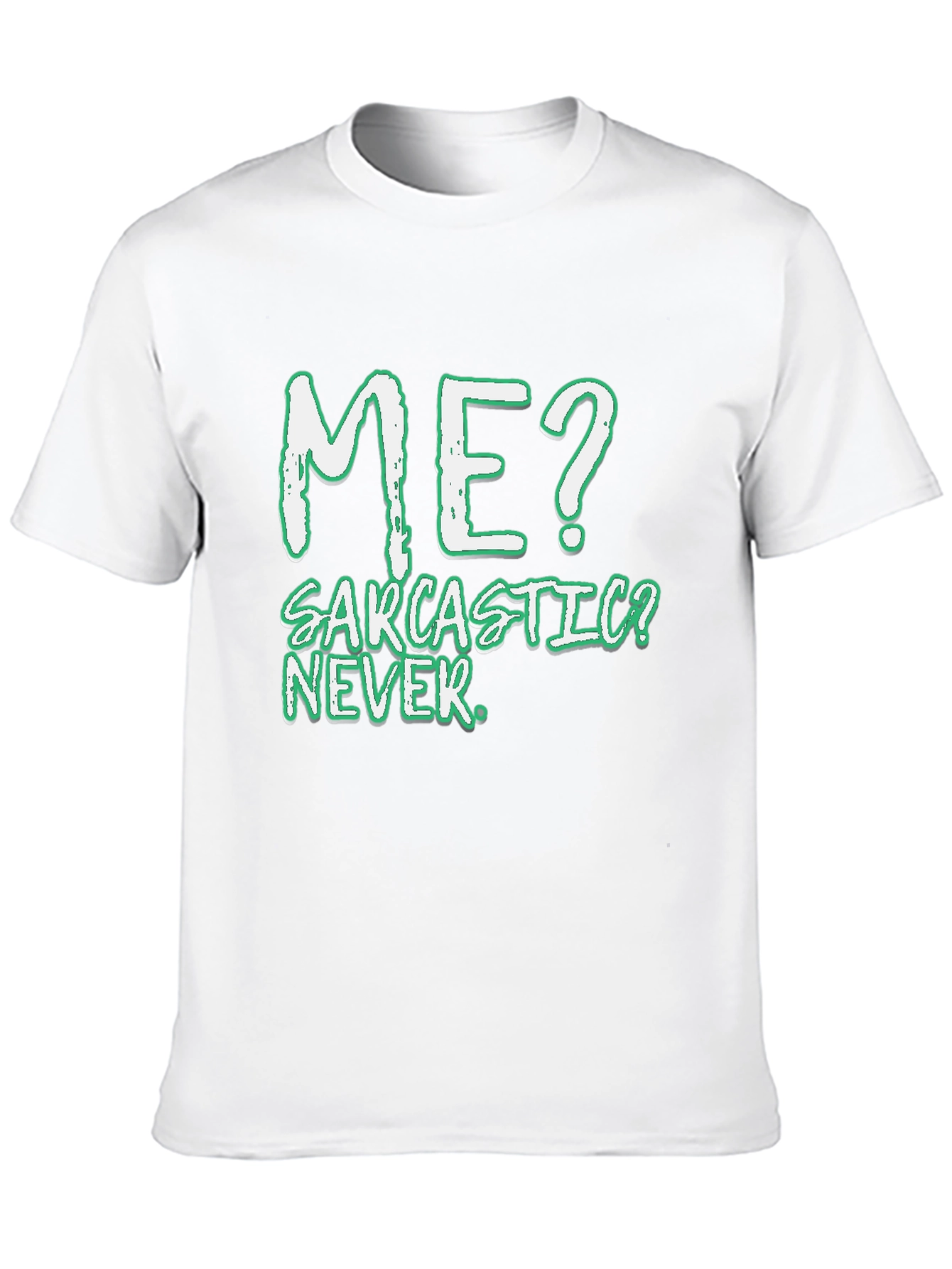 Black Sarcastic? Never! Men's Black T-Shirt view 10