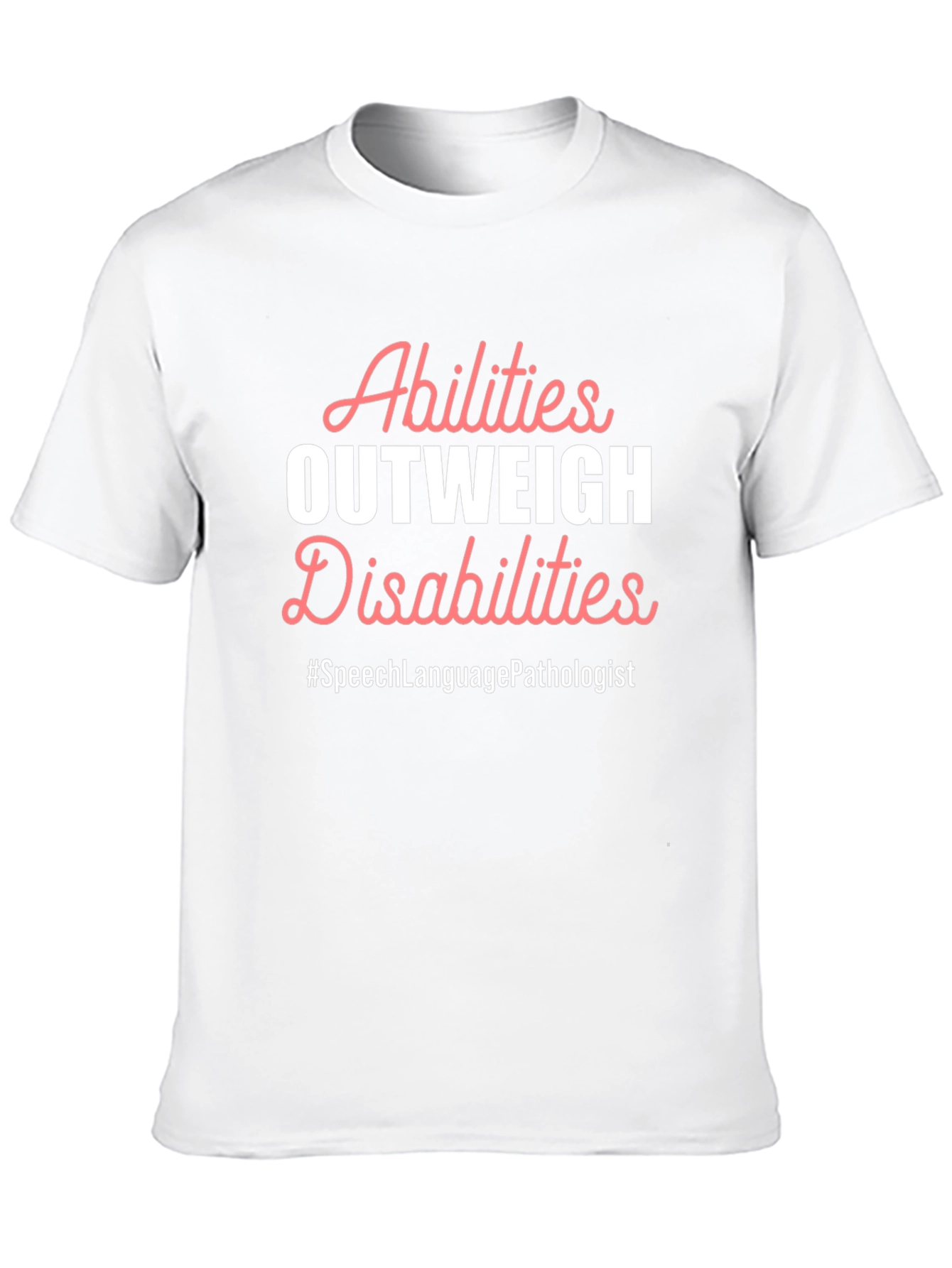 Black Abilities Outweigh Disabilities Speech Language Pathologist T-Shirt view 10