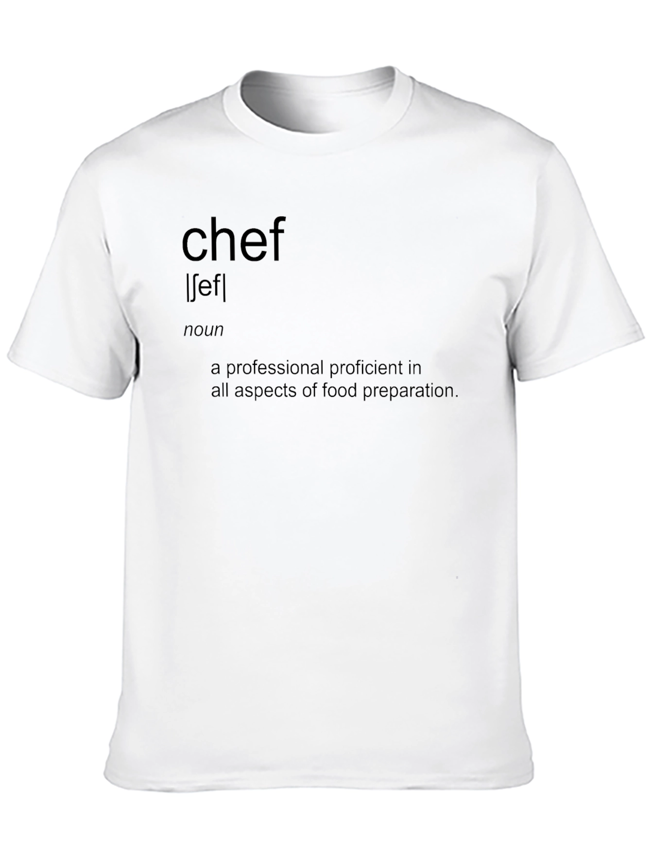 Black Chef Definition Black T-Shirt | Culinary Apparel view 10