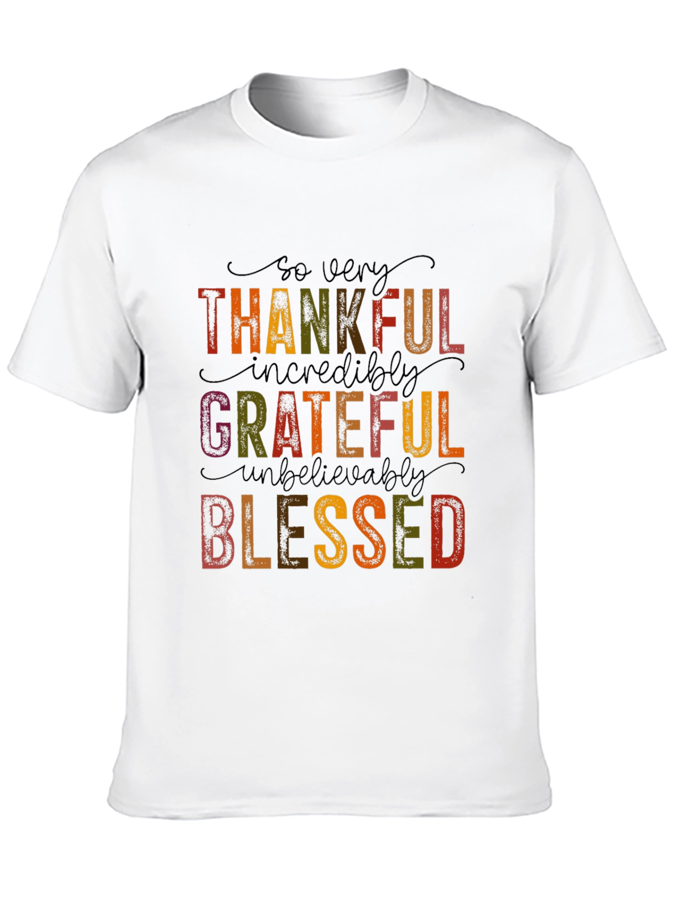 Black Thankful Grateful Blessed Graphic Tee view 10