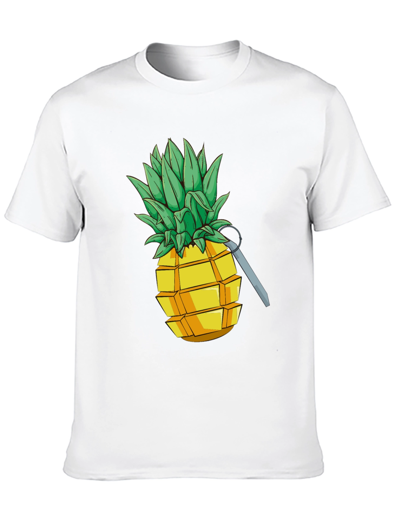Black Pineapple Grenade Funny Graphic Tee view 10