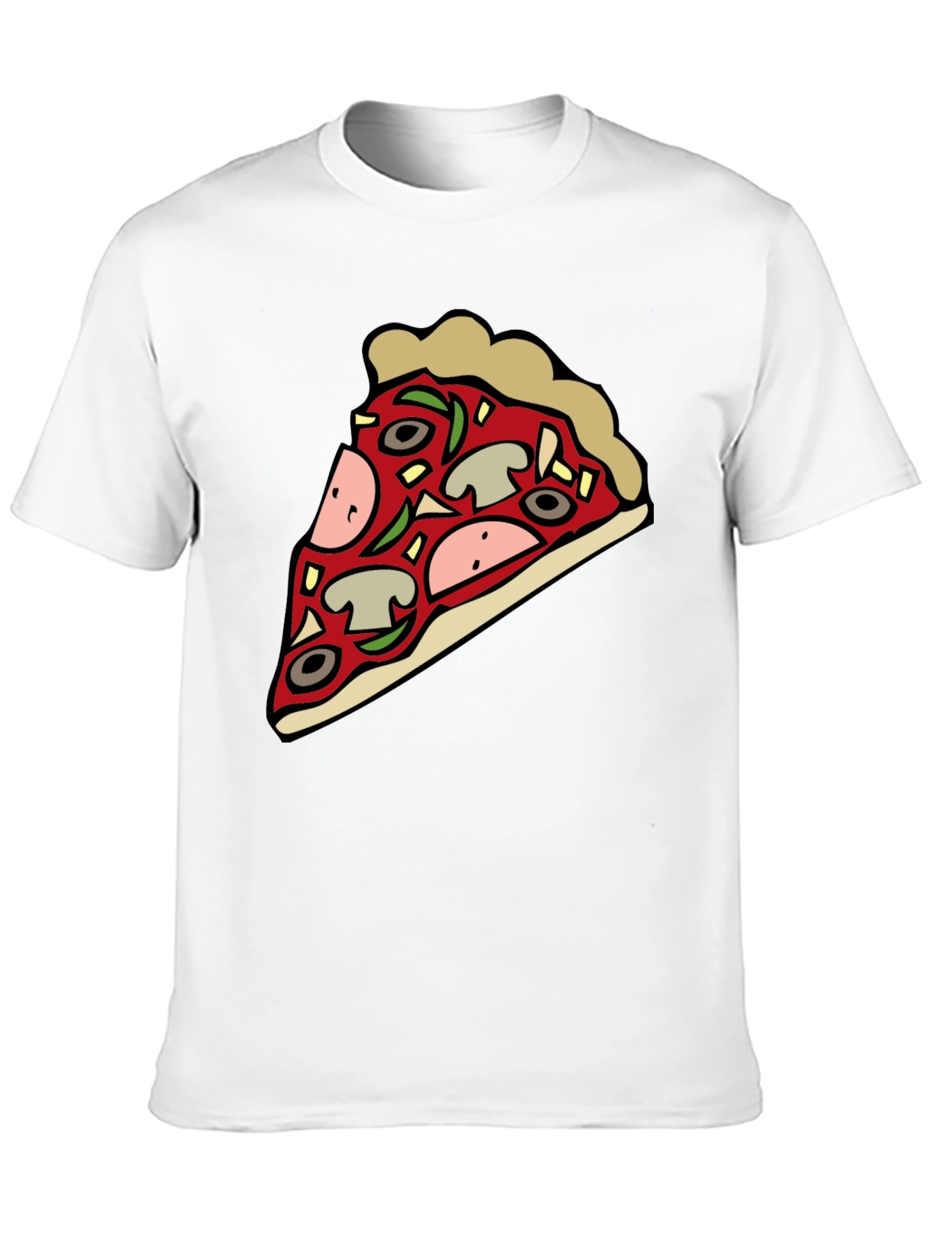 Black Pizza Slice Graphic Black T-Shirt view 10