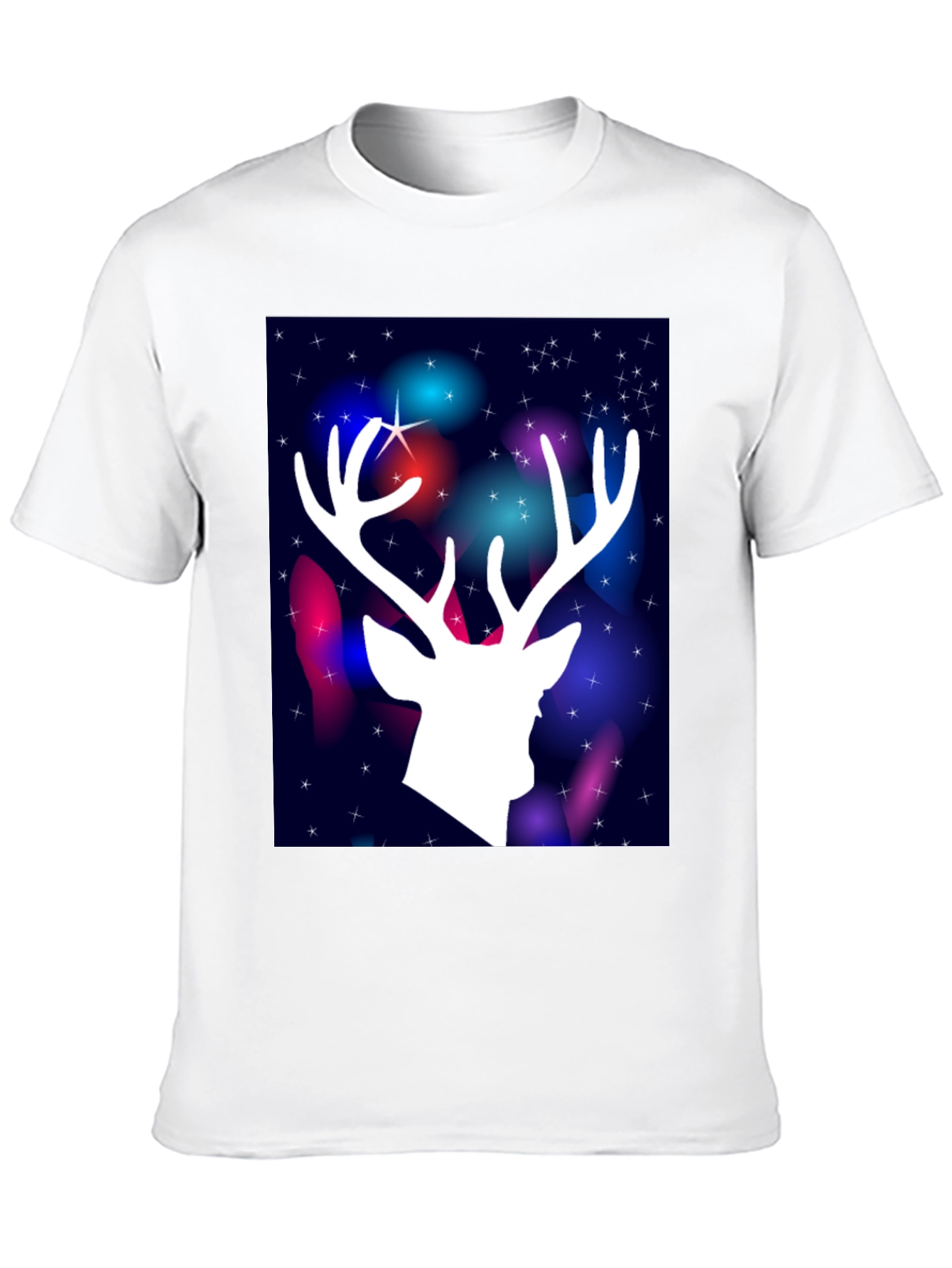 Black Festive Deer Graphic Tee view 10