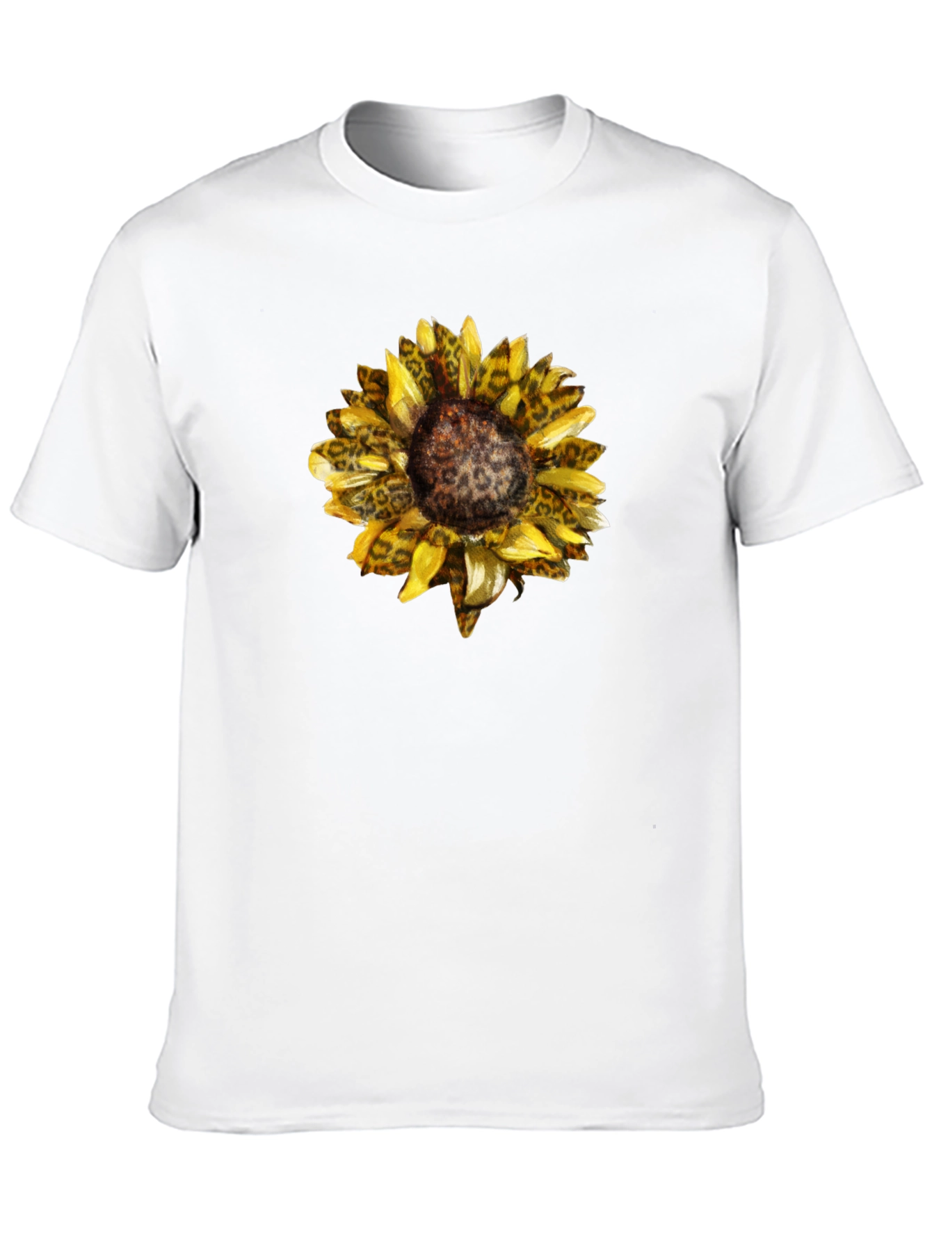Black Sunflower Leopard Print Graphic Tee view 10