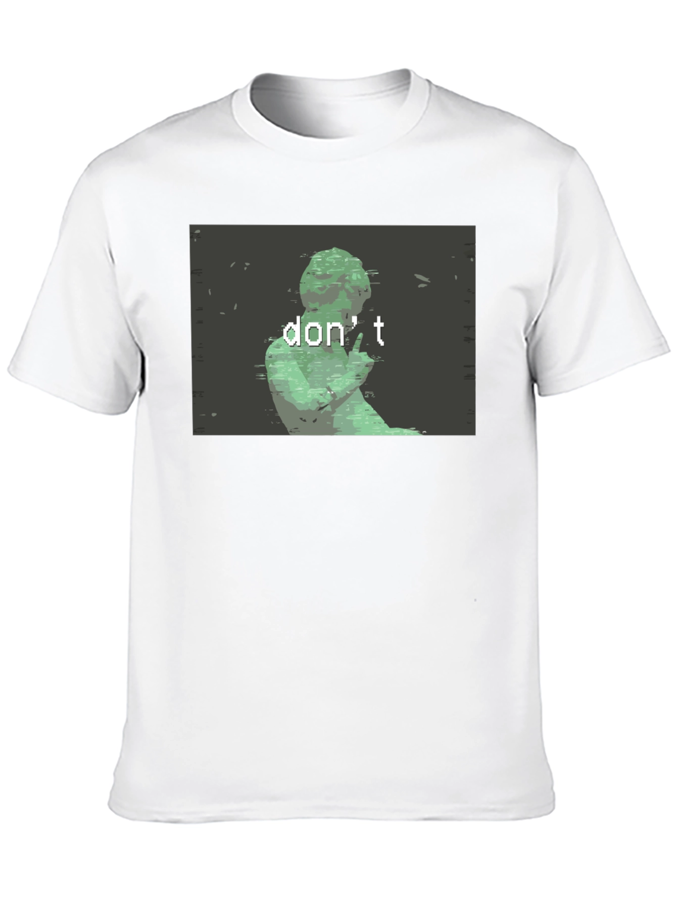 Black Don't Statue Graphic Tee - Black Cotton Shirt view 10