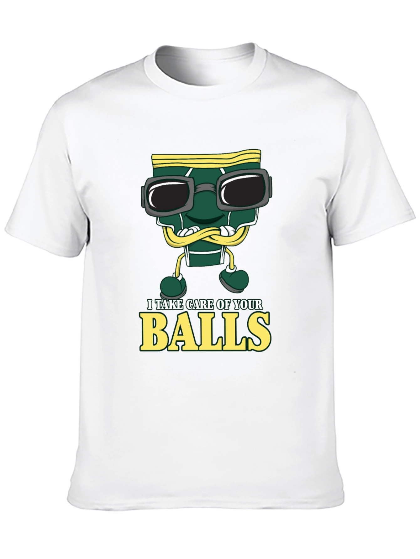 Black Humorous Underwear Balls T-Shirt view 10