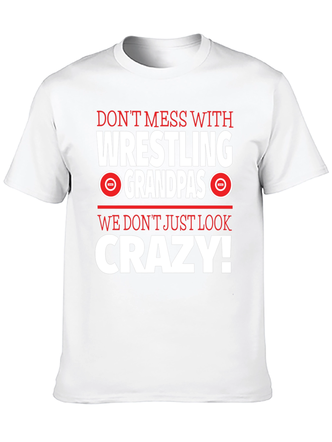 Black Wrestling Grandpas Graphic Tee - Don't Mess With Crazy! view 10