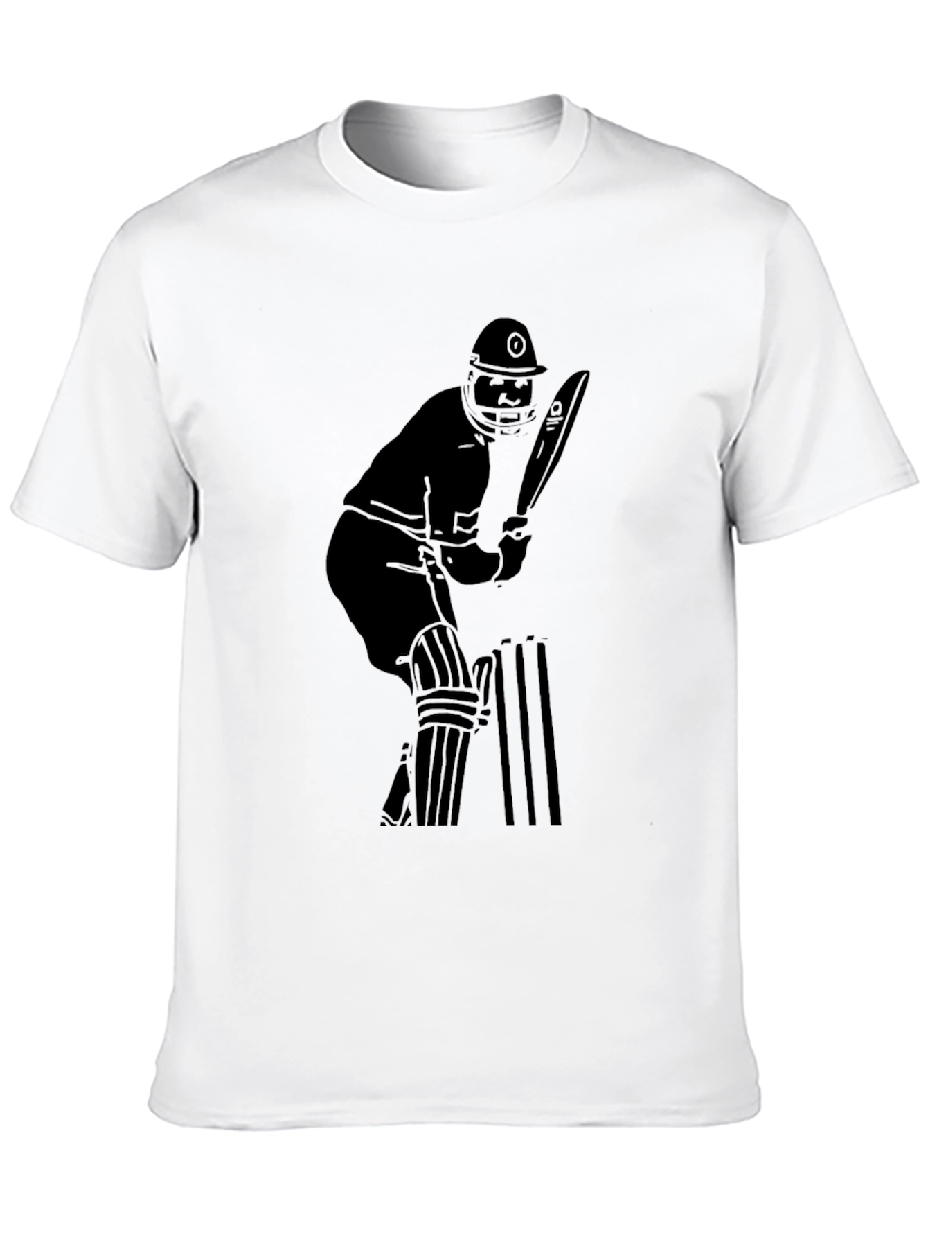 Black Cricket Player Graphic Tee - Black view 10