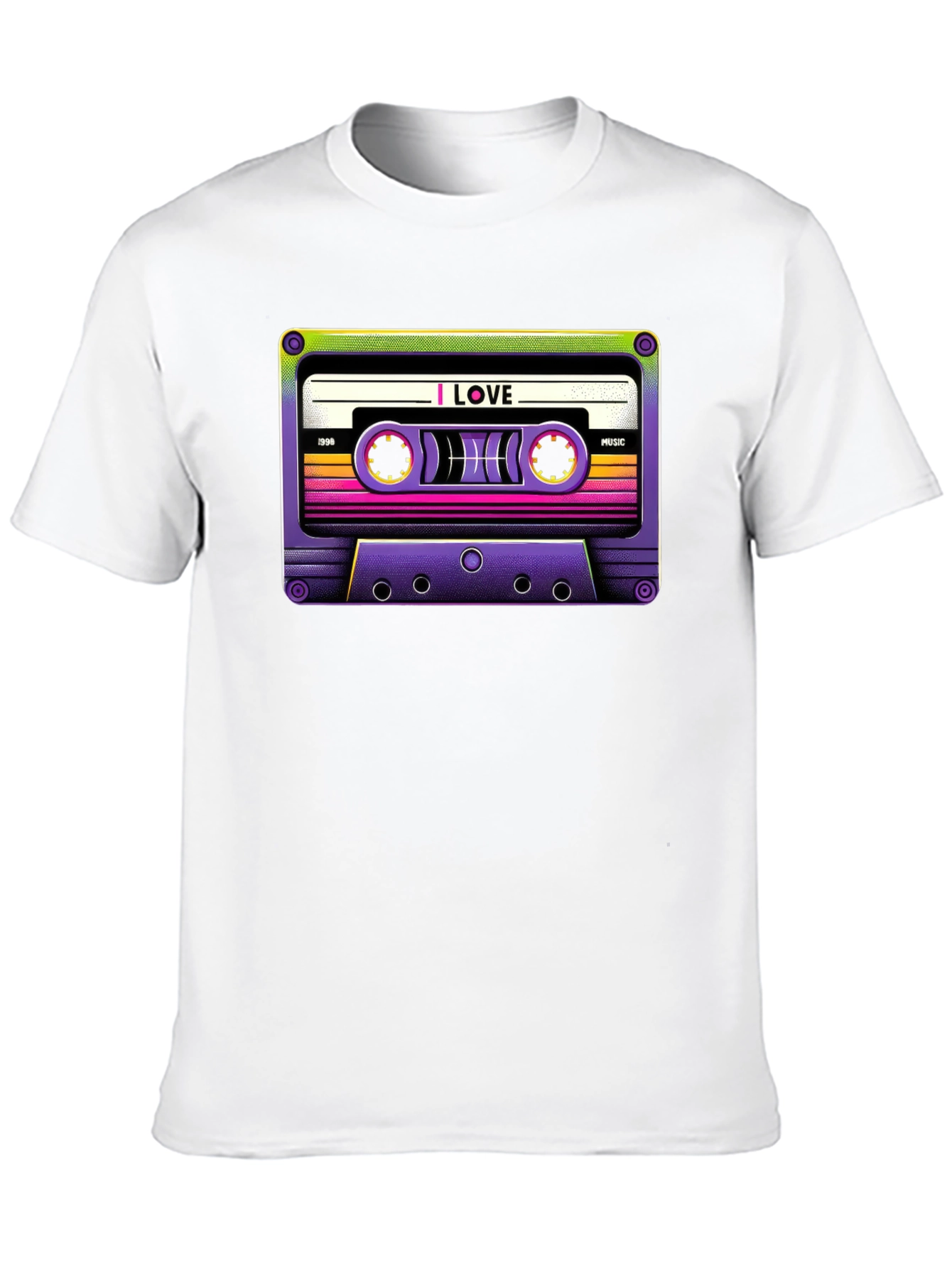 Black Retro Cassette Tape Graphic T-Shirt view 10