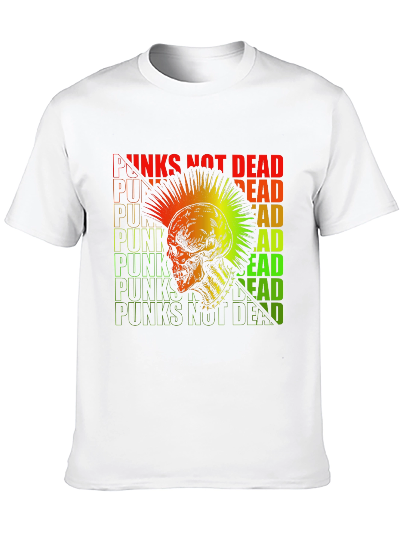 Black Punk Rock Skull Graphic Tee - Punk's Not Dead view 10