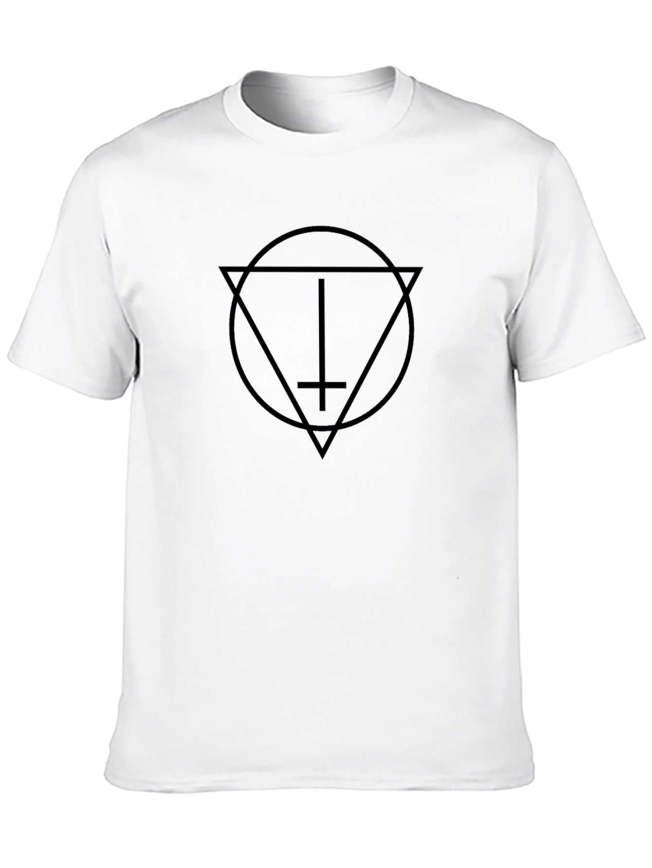 Black Occult Symbol Graphic Tee - Black Cotton T-Shirt view 10